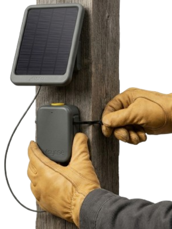 Synse pod and solar charger installed on a pole